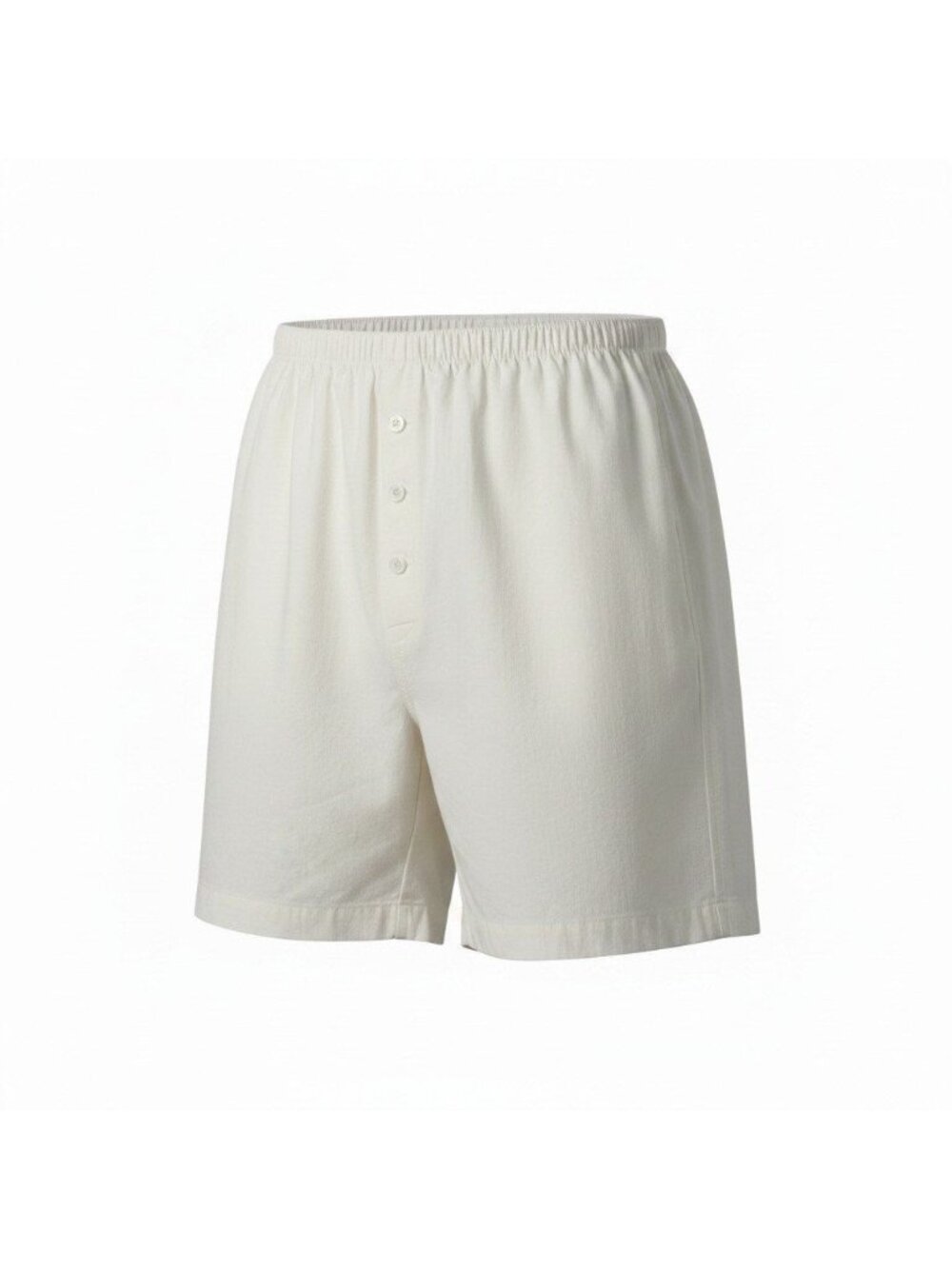 Prada Mh1 Shorts Triangle Logo Cotton Pants Adjustable Waist S Ivory
